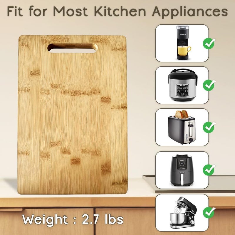 COMFECTO Appliance Slider, Sliding Tray for Coffee Maker, Appliance Sliders Kitchen Appliances Moving Caddy for Toaster Air Fryer Mixer, Brown - Image 4